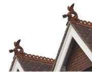 gable end roof finial dragons