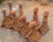 group of architectural roof finials